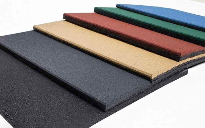 rubber tiles stack